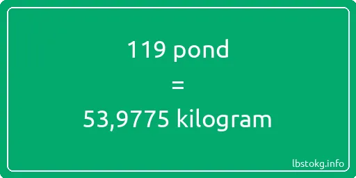 119 pond naar kilogram - 119 pond naar kilogram