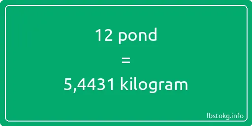 12 pond naar kilogram - 12 pond naar kilogram