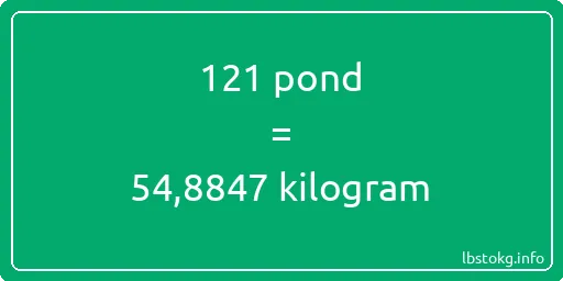 121 pond naar kilogram - 121 pond naar kilogram