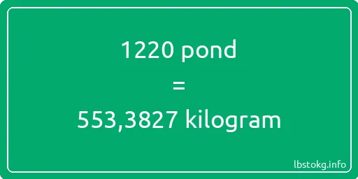 1220 pond naar kilogram - 1220 pond naar kilogram