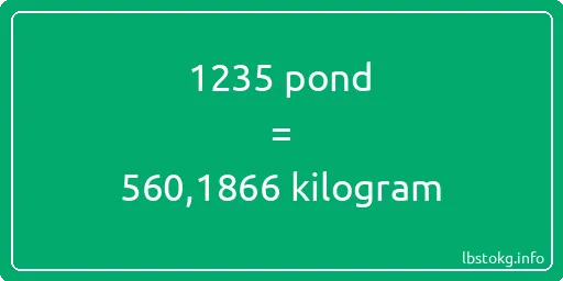 1235 pond naar kilogram - 1235 pond naar kilogram