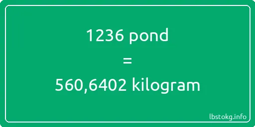 1236 pond naar kilogram - 1236 pond naar kilogram