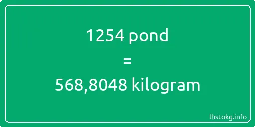 1254 pond naar kilogram - 1254 pond naar kilogram