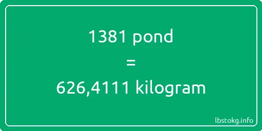 1381 pond naar kilogram - 1381 pond naar kilogram