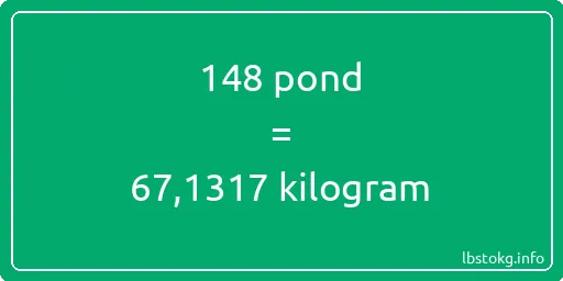 148 pond naar kilogram - 148 pond naar kilogram