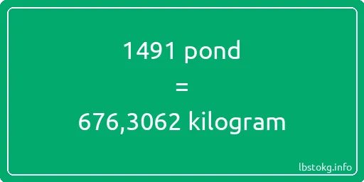 1491 pond naar kilogram - 1491 pond naar kilogram