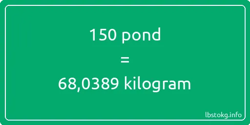 150 pond naar kilogram - 150 pond naar kilogram