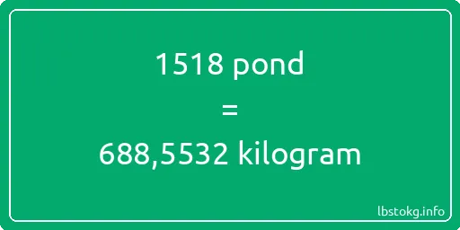 1518 pond naar kilogram - 1518 pond naar kilogram