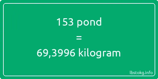 153 pond naar kilogram - 153 pond naar kilogram