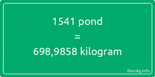 1541 pond naar kilogram - 1541 pond naar kilogram