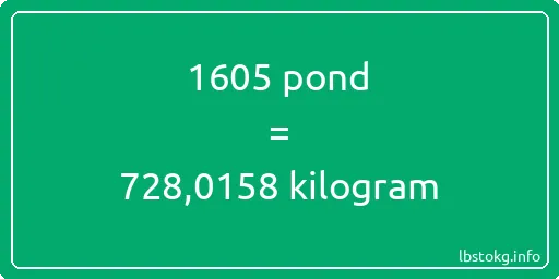 1605 pond naar kilogram - 1605 pond naar kilogram