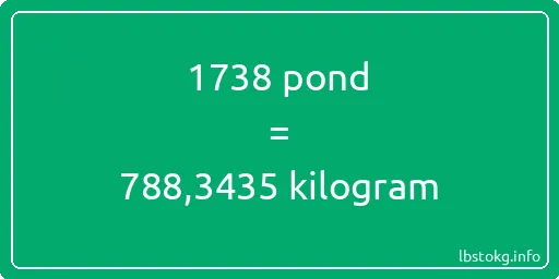 1738 pond naar kilogram - 1738 pond naar kilogram