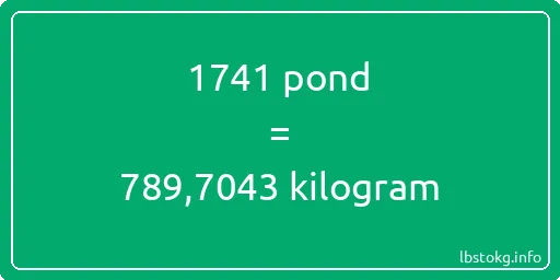 1741 pond naar kilogram - 1741 pond naar kilogram