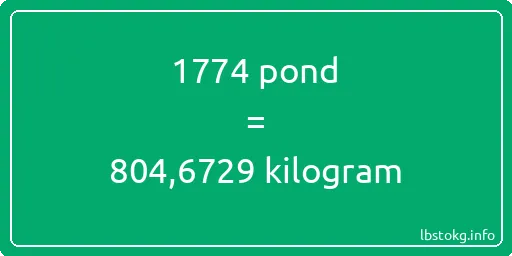 1774 pond naar kilogram - 1774 pond naar kilogram