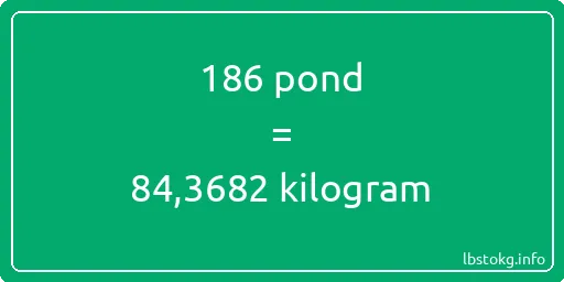 186 pond naar kilogram - 186 pond naar kilogram