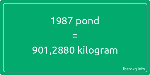 1987 pond naar kilogram - 1987 pond naar kilogram