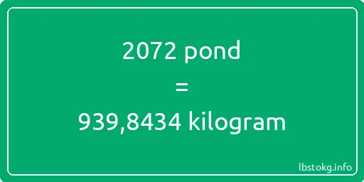 2072 pond naar kilogram - 2072 pond naar kilogram