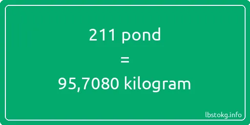 211 pond naar kilogram - 211 pond naar kilogram