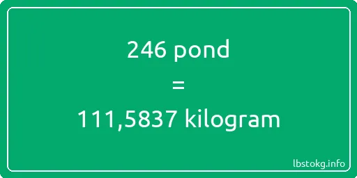 246 pond naar kilogram - 246 pond naar kilogram