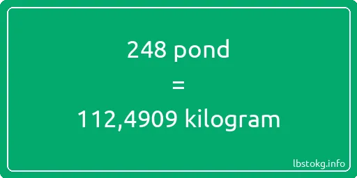 248 pond naar kilogram - 248 pond naar kilogram