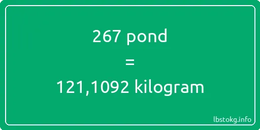 267 pond naar kilogram - 267 pond naar kilogram