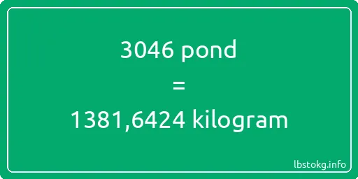 3046 pond naar kilogram - 3046 pond naar kilogram