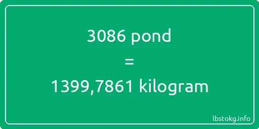 3086 pond naar kilogram - 3086 pond naar kilogram