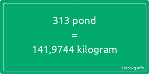 313 pond naar kilogram - 313 pond naar kilogram