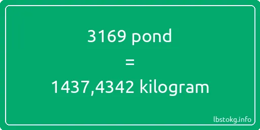 3169 pond naar kilogram - 3169 pond naar kilogram