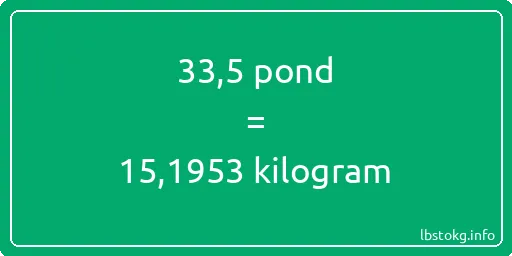 33-5 pond naar kilogram - 33-5 pond naar kilogram