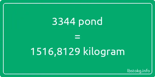 3344 pond naar kilogram - 3344 pond naar kilogram