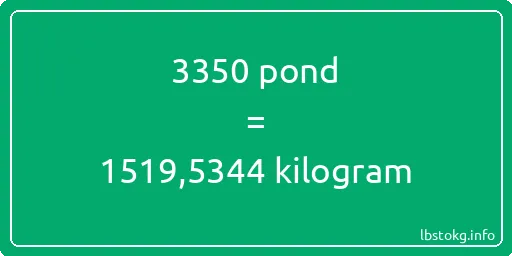 3350 pond naar kilogram - 3350 pond naar kilogram