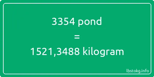 3354 pond naar kilogram - 3354 pond naar kilogram