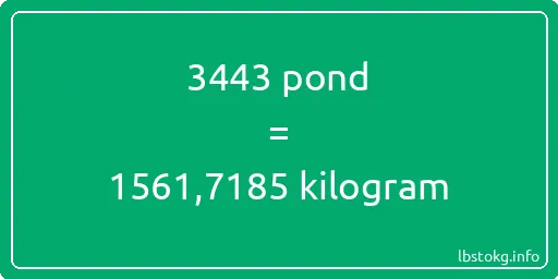 3443 pond naar kilogram - 3443 pond naar kilogram