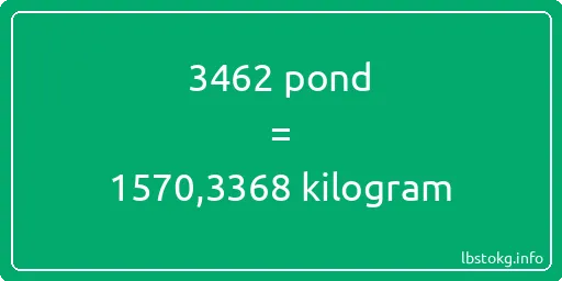 3462 pond naar kilogram - 3462 pond naar kilogram