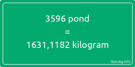 3596 pond naar kilogram - 3596 pond naar kilogram