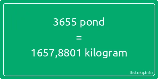 3655 pond naar kilogram - 3655 pond naar kilogram