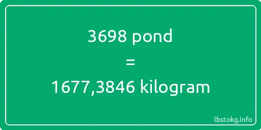 3698 pond naar kilogram - 3698 pond naar kilogram