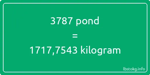 3787 pond naar kilogram - 3787 pond naar kilogram