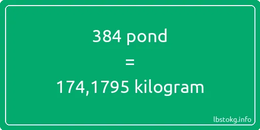 384 pond naar kilogram - 384 pond naar kilogram