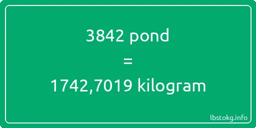 3842 pond naar kilogram - 3842 pond naar kilogram