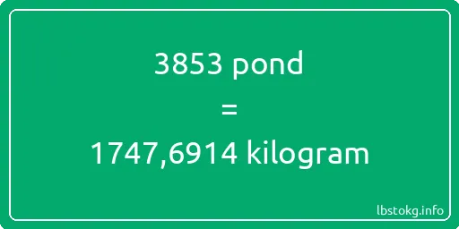 3853 pond naar kilogram - 3853 pond naar kilogram