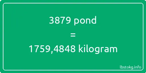 3879 pond naar kilogram - 3879 pond naar kilogram