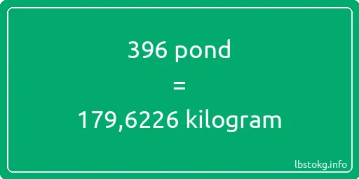 396 pond naar kilogram - 396 pond naar kilogram