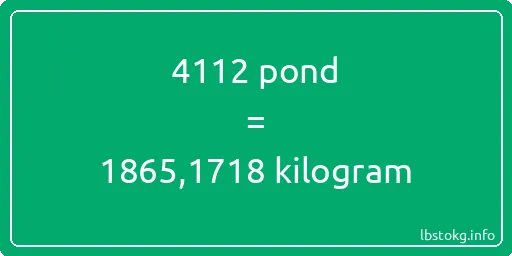 4112 pond naar kilogram - 4112 pond naar kilogram