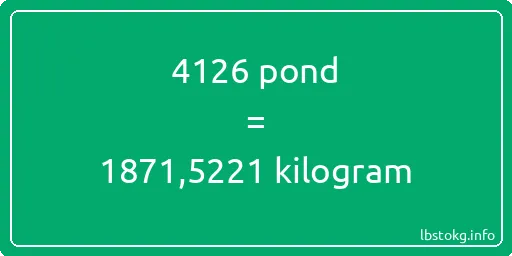 4126 pond naar kilogram - 4126 pond naar kilogram