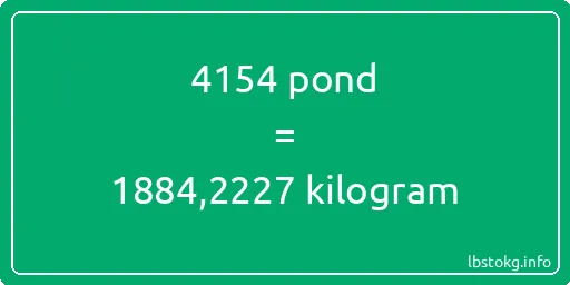 4154 pond naar kilogram - 4154 pond naar kilogram