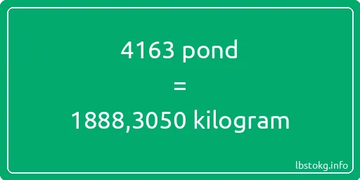 4163 pond naar kilogram - 4163 pond naar kilogram