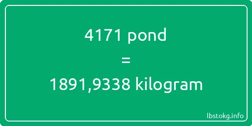 4171 pond naar kilogram - 4171 pond naar kilogram