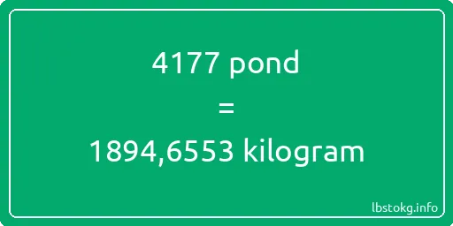 4177 pond naar kilogram - 4177 pond naar kilogram